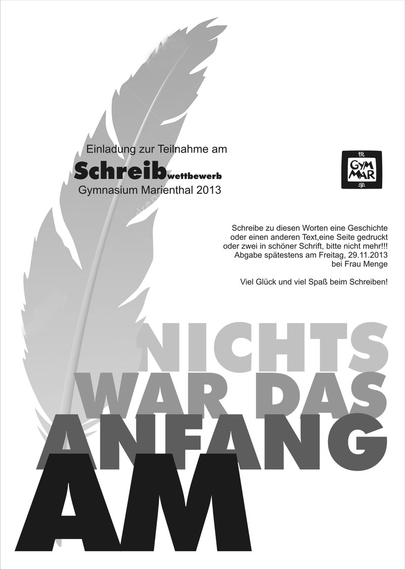 Plakat Schreibwettbewerb